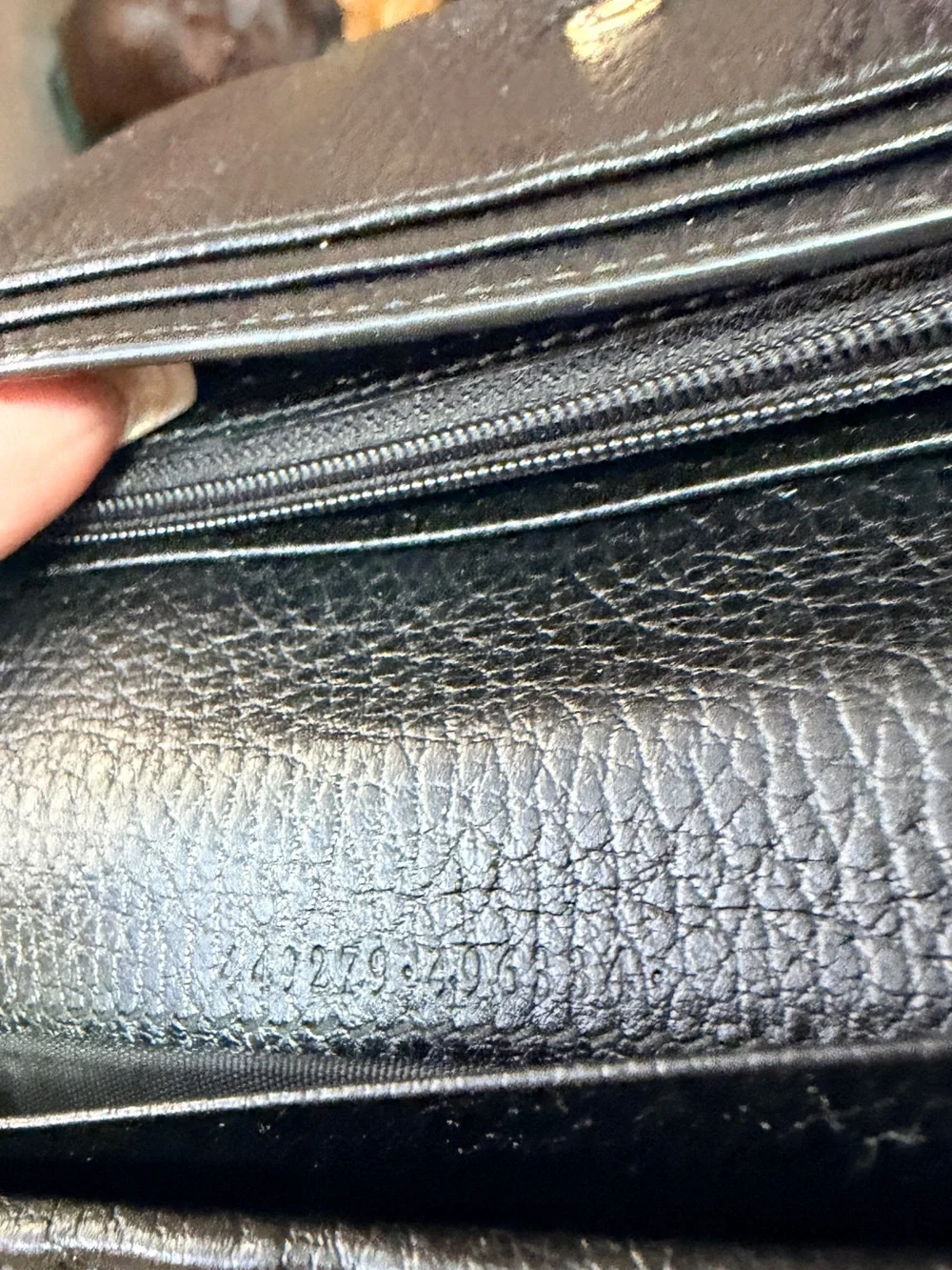 Gucci Vintage Interlocking G Black Leather Continental Full Wallet Authentic - Picture 6 of 12